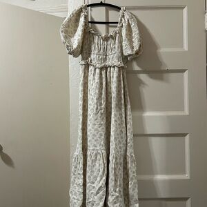 Rylee + Cru Cream Maxi Dress